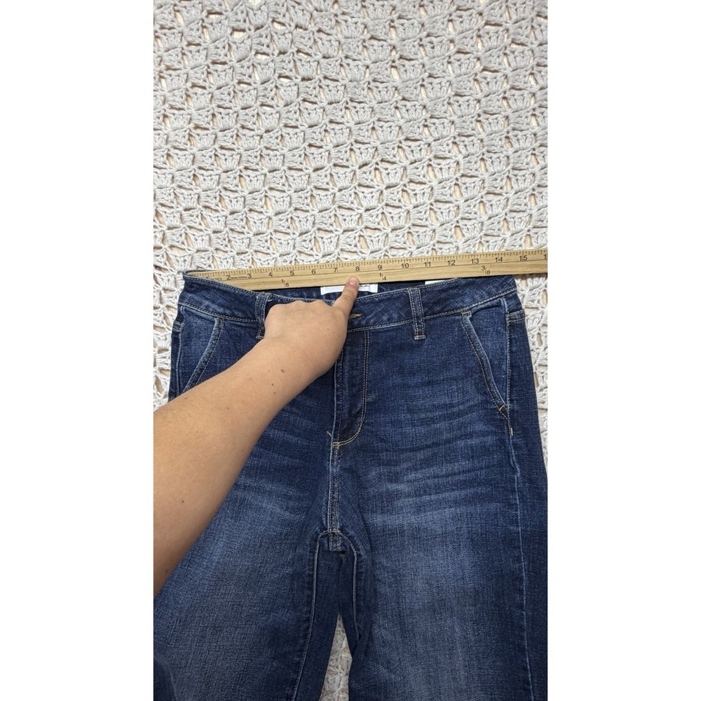 KanCan Jeans Womens Size 9/28 Blue Denim Wide Leg Stretch High Rise - Picture 3 of 10